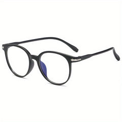 Retro Jelly Round Frame Clear Lens Computer Glasses