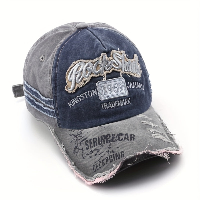 Vintage Baseball Cap 1969 Retro Washed Old Letters Embroidered Hat