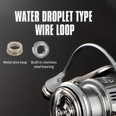 1pc Stainless Steel Spinning Reel 5.7:1 Gear Ratio Fishing Tackle