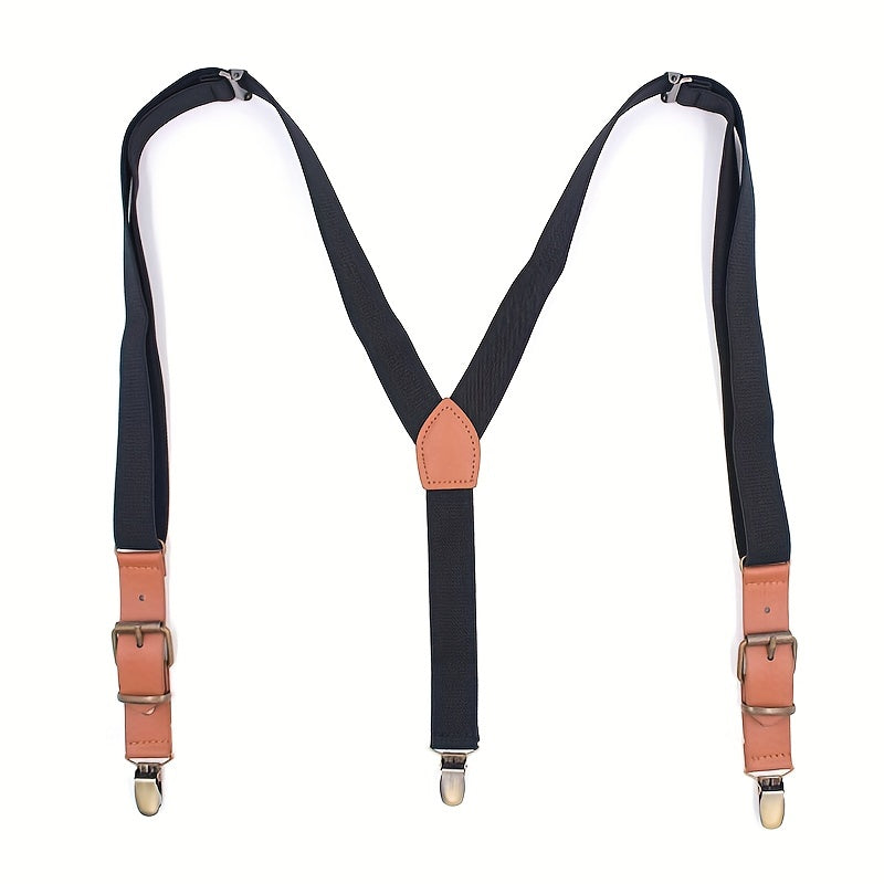 British Retro Elastic Suspenders Clip Men's And Women's Suspenders