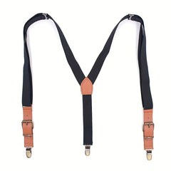 British Retro Elastic Suspenders Clip Men's And Women's Suspenders