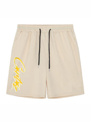 Star Pattern Comfy Shorts Men's Casual Elastic Waist Drawstring Shorts