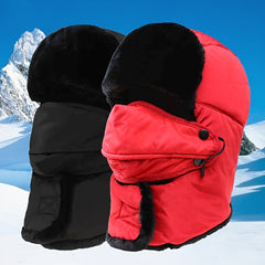 Men's Winter Hat With Mask Neck Guard Warm Cotton Hat