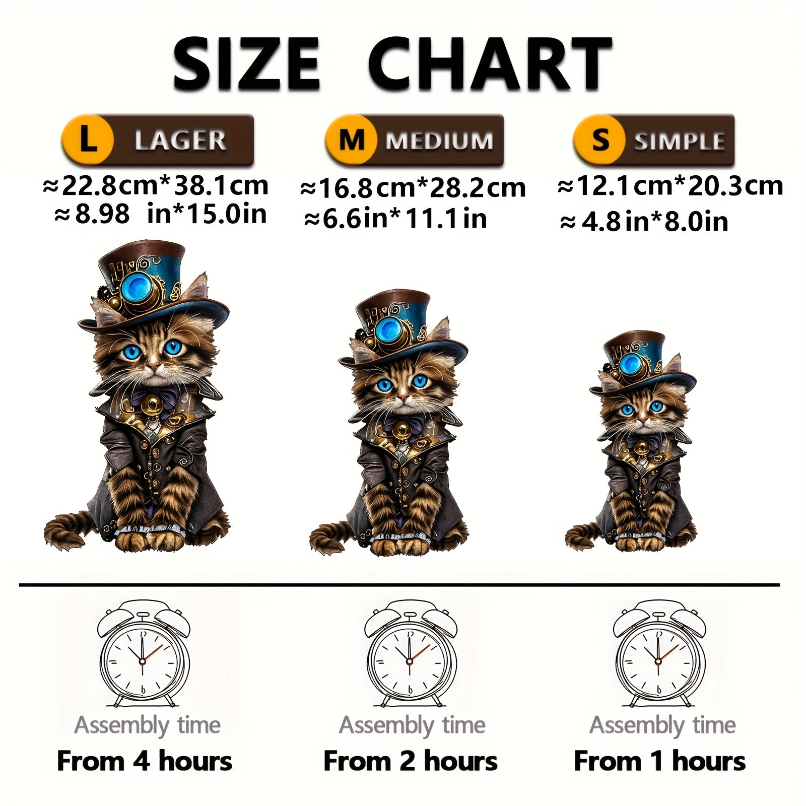 Gentleman Cat Wooden Puzzle Challenging Brain Teaser