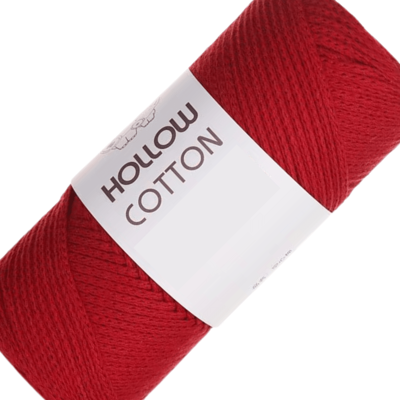 Red Series Solid Hollow Cotton Yarn Polyester Yarn For Crocheting 150g