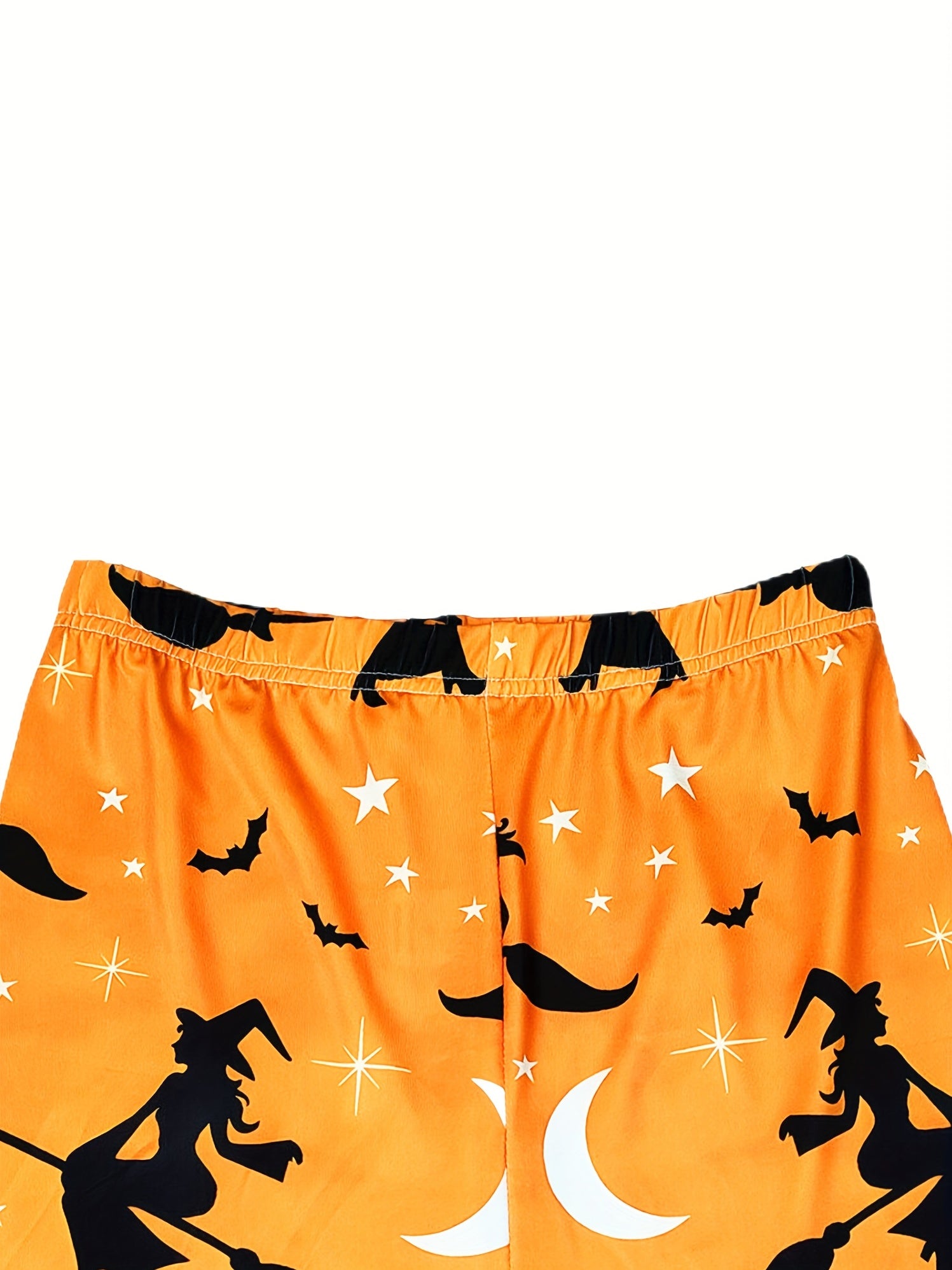 Halloween Witch Print Skinny Leggings Elastic Waist Leggings