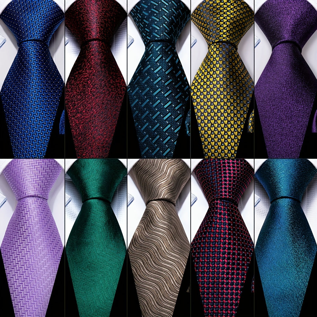 Barry Wang Men's Silk Necktie Set