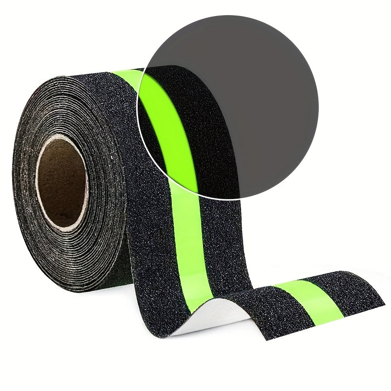 Heavy Duty Anti Slip Tape W/ Glow-In-Dark Stripe for Stairs 35ft