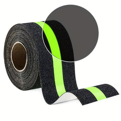 Heavy Duty Anti Slip Tape W/ Glow-In-Dark Stripe for Stairs 35ft