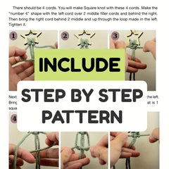 3pcs Macrame Cord Christmas Tree DIY Kit