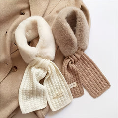 Women's Winter Plush Knitted Scarf Warm Collar