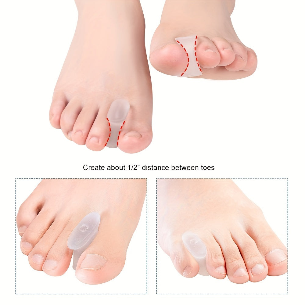 Soft Gel Toe Separators for Overlapping Toes Bunions Big Toe Alignment