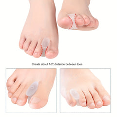 Soft Gel Toe Separators for Overlapping Toes Bunions Big Toe Alignment