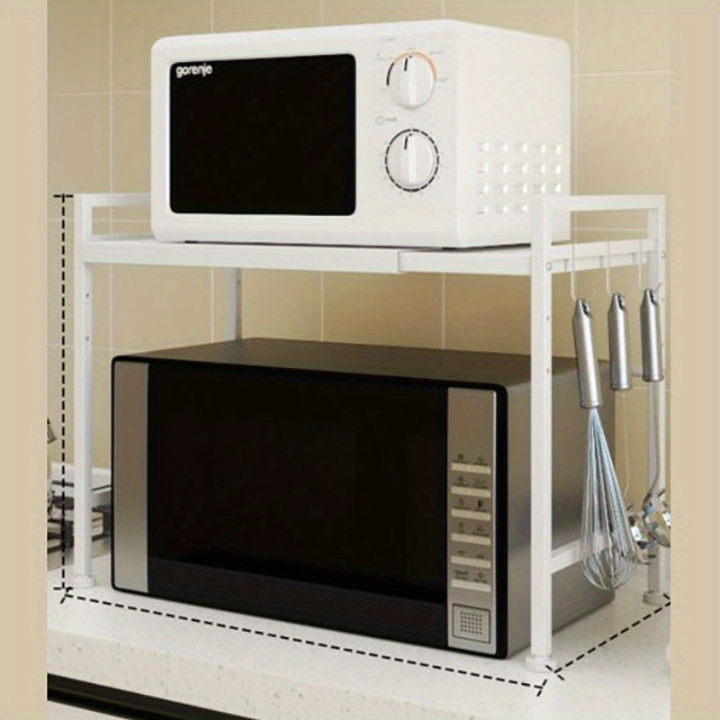 Adjustable Microwave Oven Rack Double Layer Pot Rack