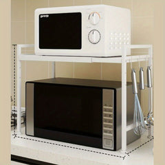 Adjustable Microwave Oven Rack Double Layer Pot Rack