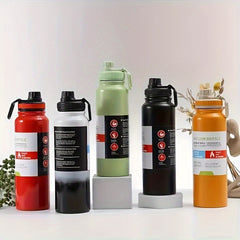 Large Capacity Insulated Water Bottle with Tea Filter, Stainless Steel Leakproof