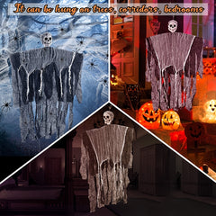 Hanging Skull Halloween Decoration for Doorway