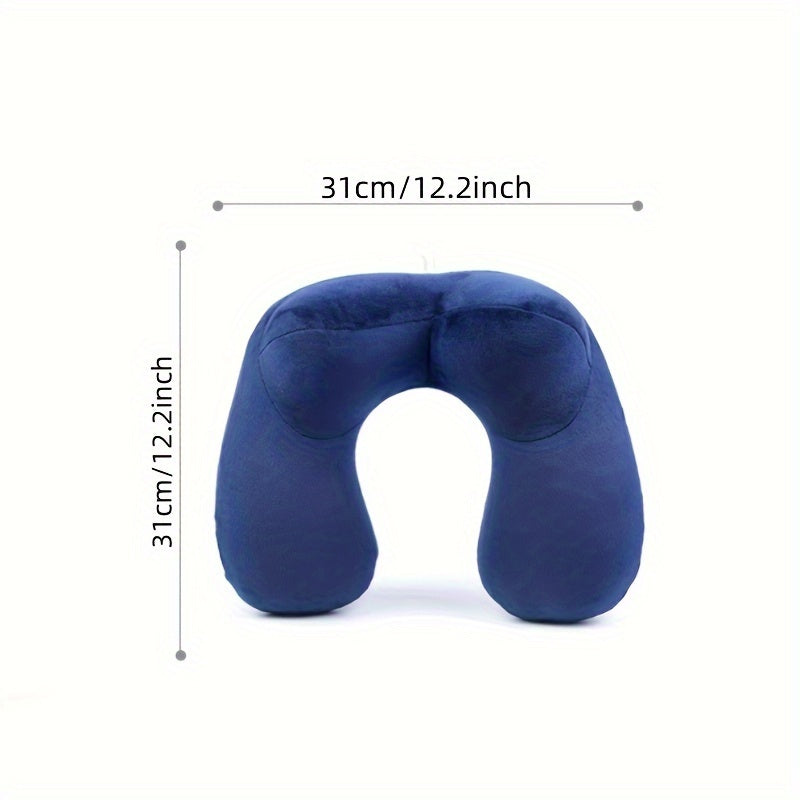 Soft Inflatable U-shaped Pillow for Travel, Home & Outdoor