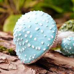 3 Mushroom Figurines Fairy Garden Decor Micro Landscape Decoration