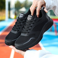 Breathable Lace up Running Shoes Thick Bottom Sports Sneakers Women's Footwear