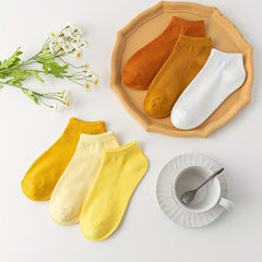 6 Pairs Crew Ankle Socks Comfy & Breathable Women's Stockings