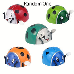 Funny Clockwork Ladybug Flip Heel Head Turn Circle Toy