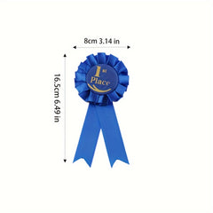 3pcs Red Rosette Ribbon Prize 1st 2nd 3rd Awards For Competitions