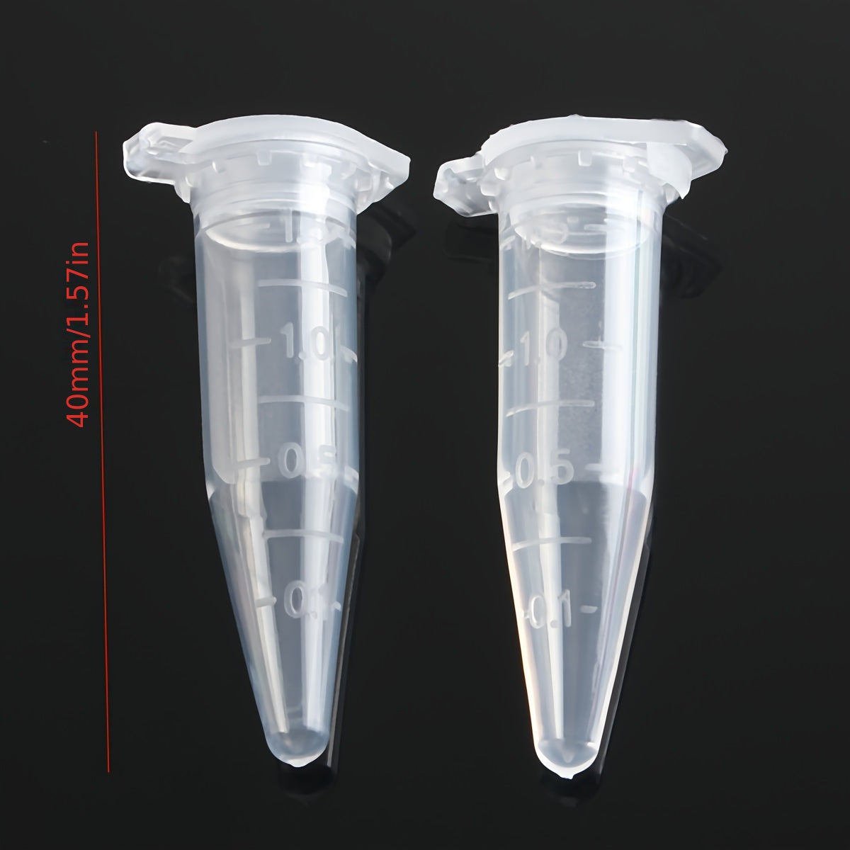 50pcs 1.5ml Micro Plastic Test Tube Centrifuge Vial Snap Cap