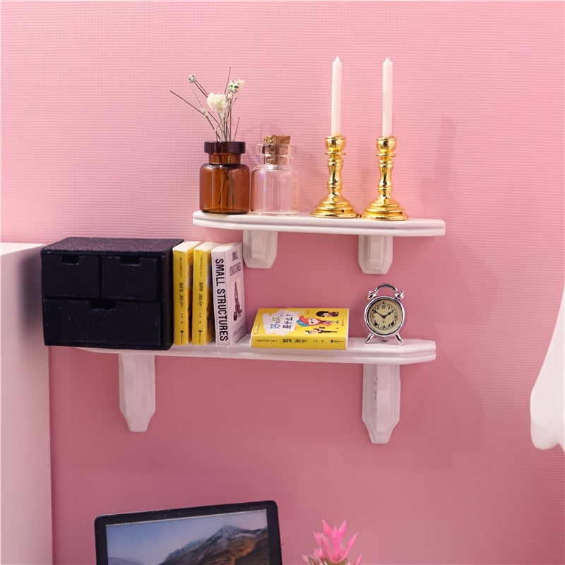 Set of 2 Mini Dollhouse Wall Display Racks - Charming Furniture for Collectors