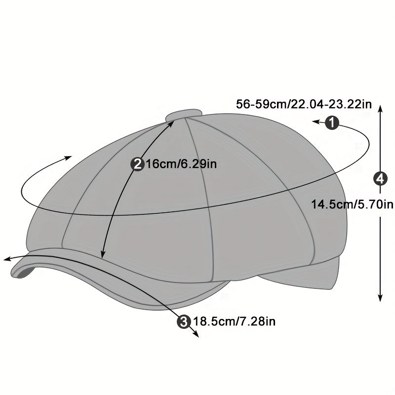 Men's Cotton Newsboy Hat