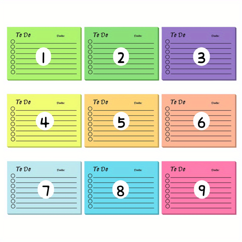 Fluorescent Planner Sticky Notes Memo Pad - Personalized