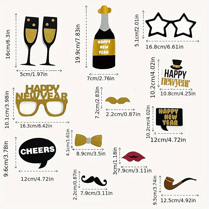 20pcs Party Photo Props Year Funny Decoration Glasses Decor
