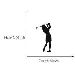 Women Golf Silhouette Car Sticker Waterproof Window Car Decals