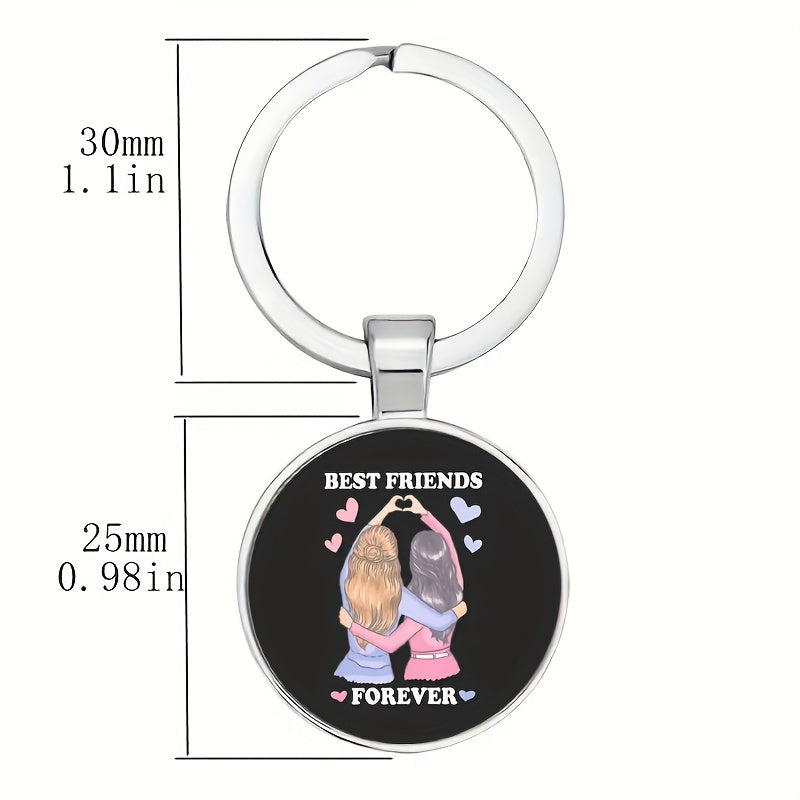 Retro Bag Keychain Sister Key Chain Charm Accessories For Boys Girls