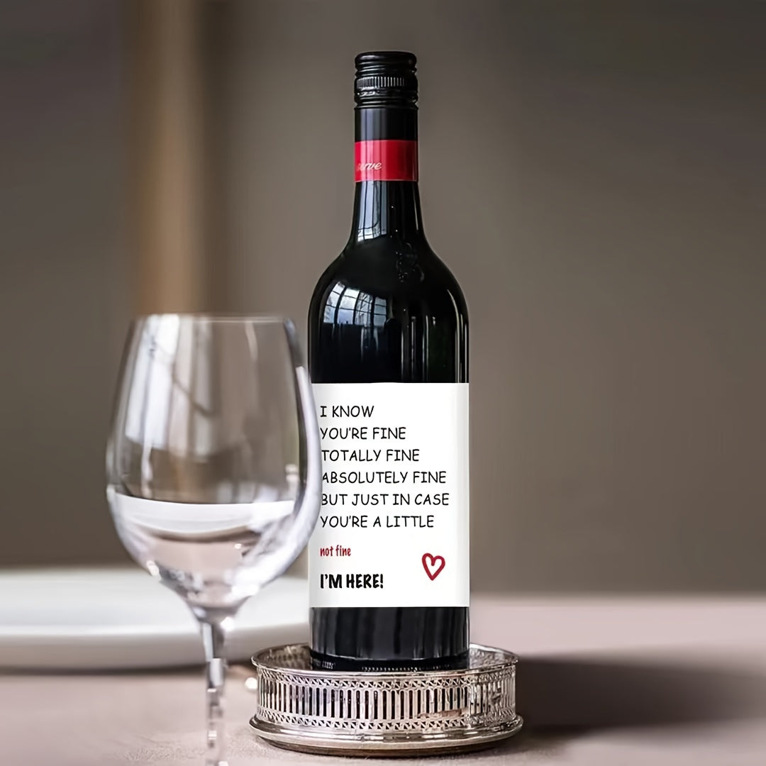5pcs Funny Bottle Label Encouragement Gift Wine Bottle Stickers For Friends