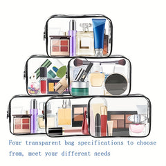 Waterproof Clear Cosmetic Bag Portable Travel Storage PVC Zipper Toiletry Pouch