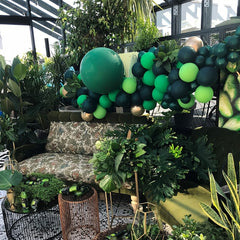40 Dark Green Latex Party Balloons for Birthday Dinos 25 4 Cm Helium
