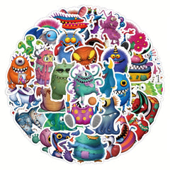 50pcs Monster Collection Cartoon Stickers Waterproof Vinyl Stickers