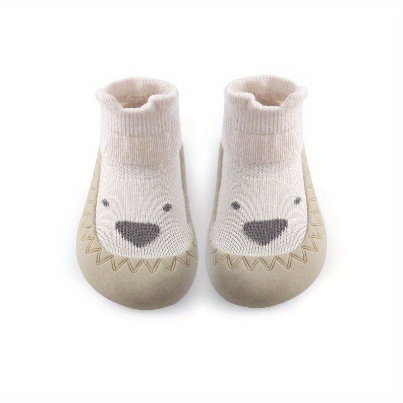 Cute Animal Print Slip On Sock Shoes for Baby Girls