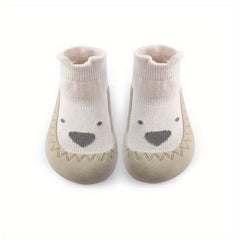 Cute Animal Print Slip On Sock Shoes for Baby Girls