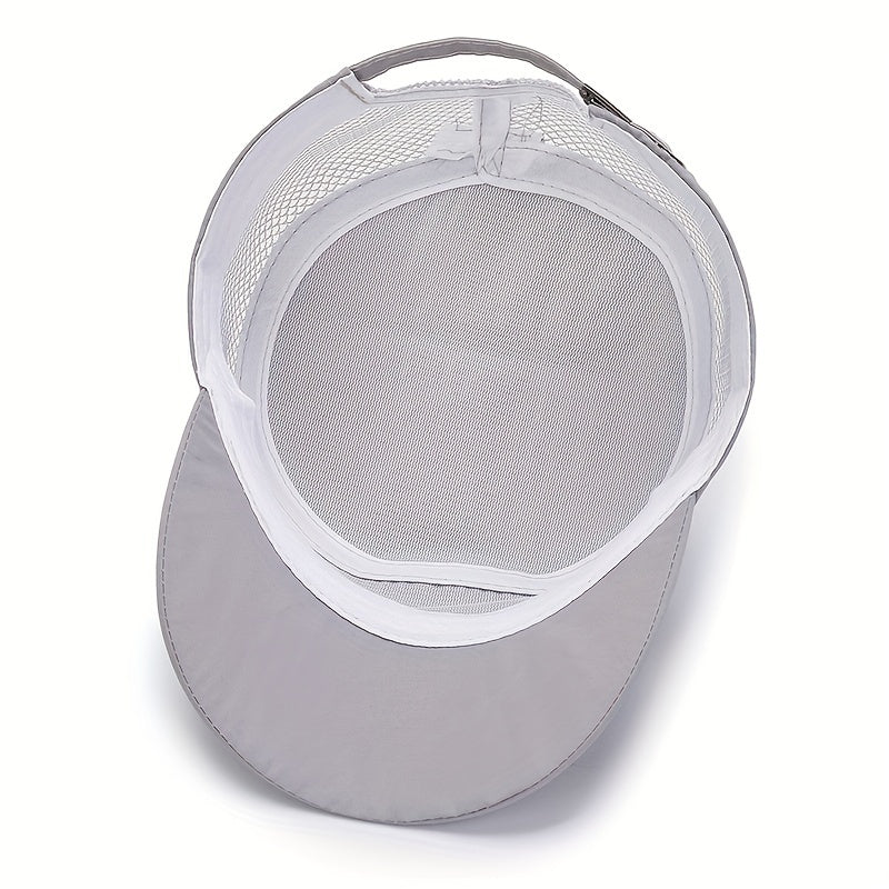 Men's Breathable Mesh Sunscreen Peaked Cap Flat Cap