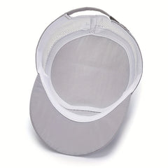Men's Breathable Mesh Sunscreen Peaked Cap Flat Cap