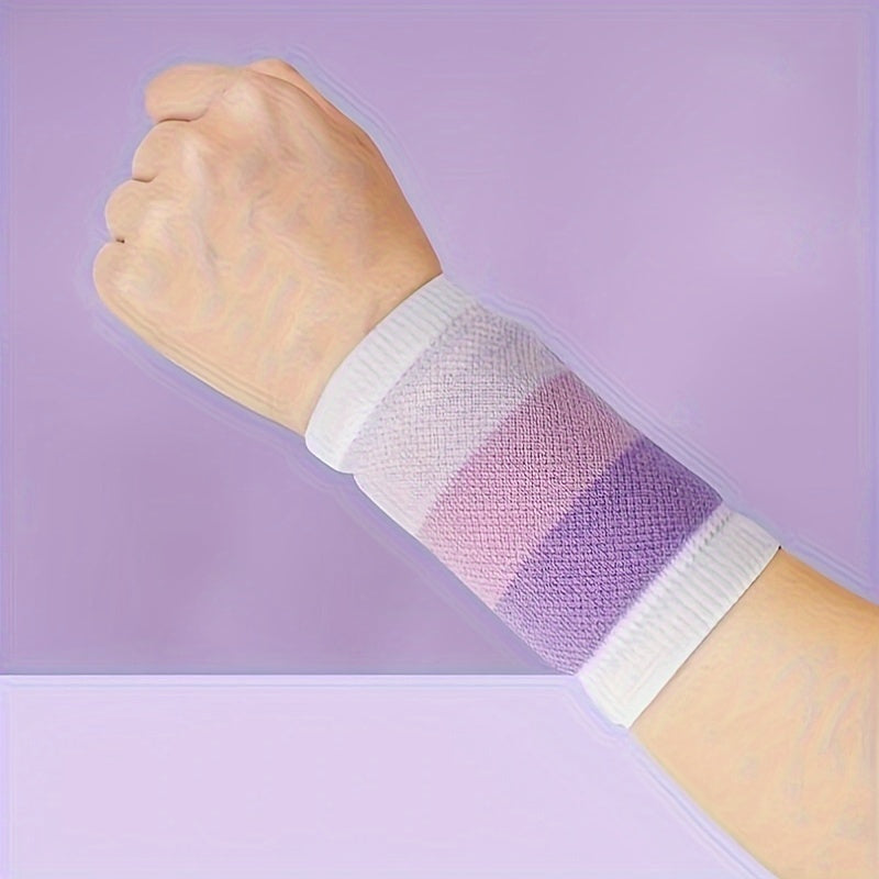 2pcs Thin Unisex Wrist Guard Anti-sweat Striped Wristband