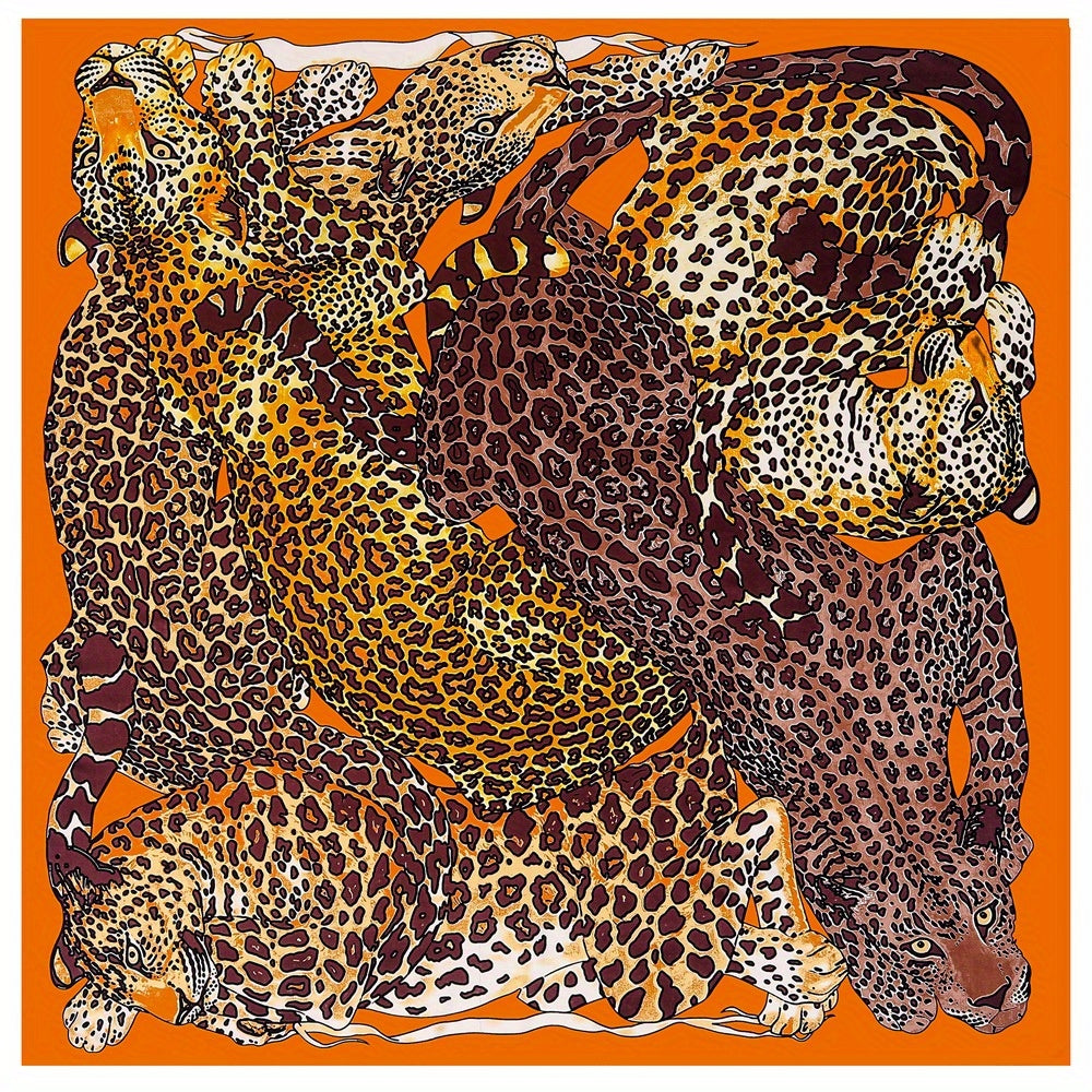 Leopard Bandana Silk Tube Top Casual Shawl Scarf Wrap Head Wrap
