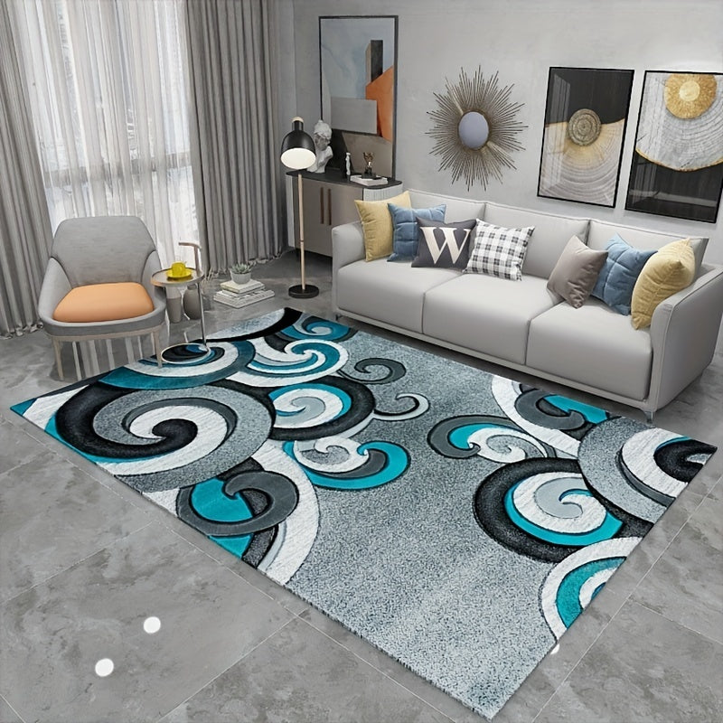 Modern Geometric Area Rug Grey Floor Carpet Living Room Bedroom Dining Room