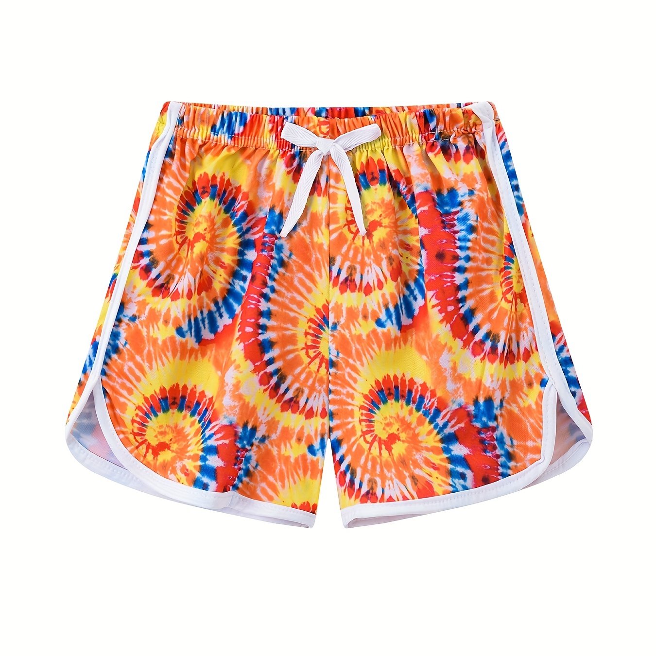 Girls Tie Dye Drawstring Pants for Summer Beach