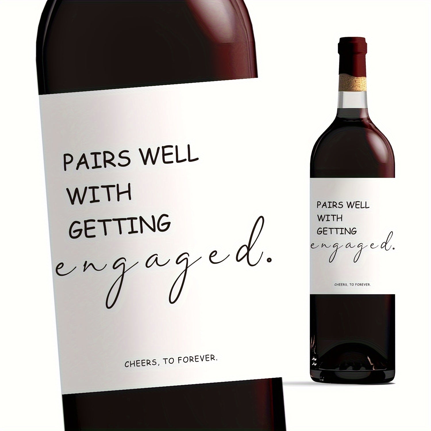 Engagement Wine Label Pairs Well With Engagements Wedding Gift