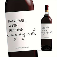 Engagement Wine Label Pairs Well With Engagements Wedding Gift