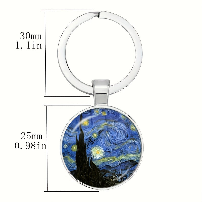 Boy's Vintage Starry Sky Keychain Jewelry Accessories
