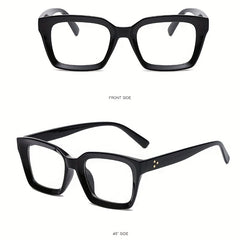 Men's Square Frame Flat Mirror Rice Nail